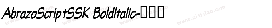 AbrazoScriptSSK BoldItalic字体转换